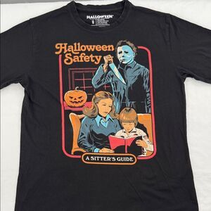 Halloween T-Shirt Tee Adult Medium Black Michael Myers Cotton Horror Movie 2018